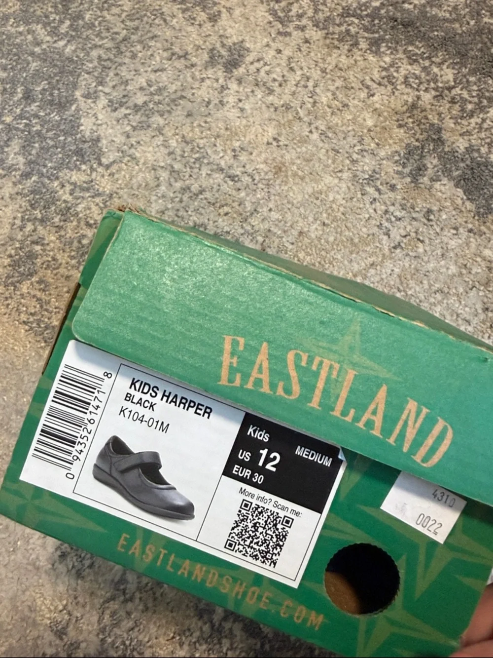 Eastland Black Girls Mary Jane School Shoes